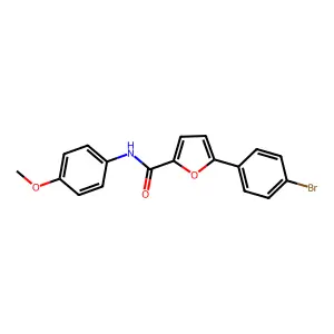 5-(4-bromophenyl)-N-(4-methoxyphenyl)-2-furamide structure