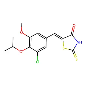 5-(3-chloro-4-isopropoxy-5-methoxybenzylidene)-2-thioxo-1,3-thiazolidin-4-one structure