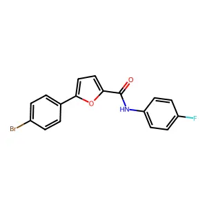 5-(4-bromophenyl)-N-(4-fluorophenyl)furan-2-carboxamide structure