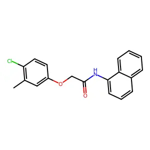 2-(4-chloro-3-methylphenoxy)-N-(1-naphthyl)acetamide structure