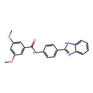 N-[4-(1H-benzimidazol-2-yl)phenyl]-3,5-dimethoxybenzamide structure