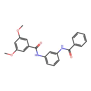 N-(3-benzamidophenyl)-3,5-dimethoxybenzamide structure