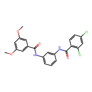 2,4-dichloro-N-[3-[(3,5-dimethoxybenzoyl)amino]phenyl]benzamide structure