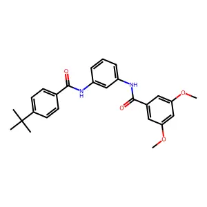N-[3-[(4-tert-butylbenzoyl)amino]phenyl]-3,5-dimethoxybenzamide structure