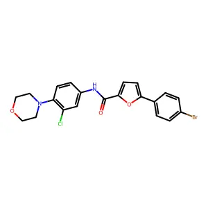5-(4-bromophenyl)-N-(3-chloro-4-morpholin-4-ylphenyl)furan-2-carboxamide structure