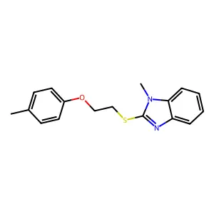 1-Methyl-2-[2-(4-methylphenoxy)ethylsulfanyl]benzimidazole structure