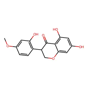 2,3-Dihydro-5,7-dihydroxy-3-(2-hydroxy-4-methoxyphenyl)-4H-1-benzopyran-4-one structure