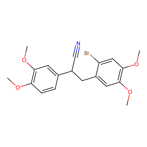 3-(2-Bromo-4,5-dimethoxyphenyl)-2-(3,4-dimethoxyphenyl)propanenitrile structure