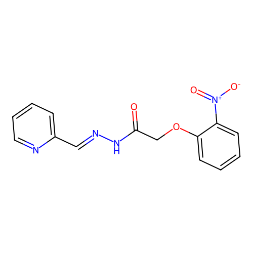 2-(2-nitrophenoxy)-N'-[(E)-pyridin-2-ylmethylidene]acetohydrazide structure