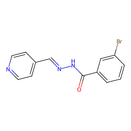 3-bromo-N-[(E)-pyridin-4-ylmethylideneamino]benzamide structure