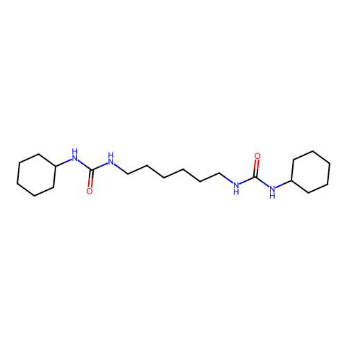 N-cyclohexyl({6-[(N-cyclohexylcarbamoyl)amino]hexyl}amino)carboxamide structure
