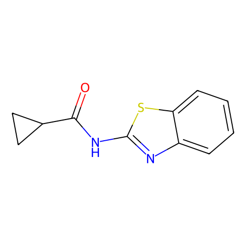 N-(1,3-苯并噻唑-2-基)环丙烷甲酰胺 structure