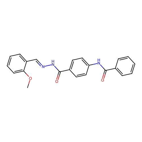 N-(4-{[(2E)-2-(2-methoxybenzylidene)hydrazinyl]carbonyl}phenyl)benzamide structure