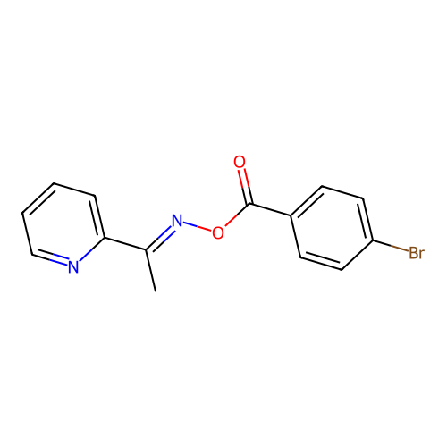1-(2-pyridinyl)ethanone O-(4-bromobenzoyl)oxime structure