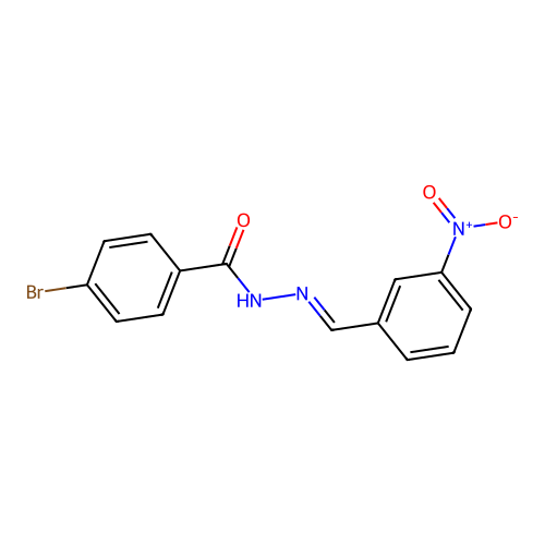 4-bromo-N-[(E)-(3-nitrophenyl)methylideneamino]benzamide structure