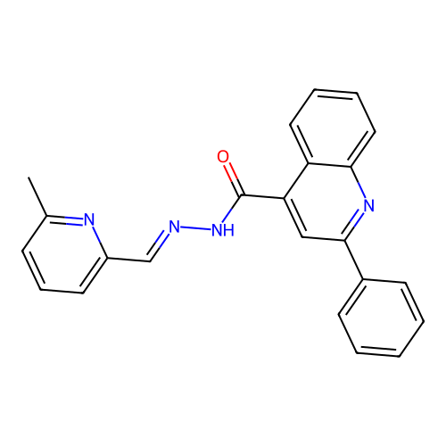N'-[(E)-(6-methylpyridin-2-yl)methylidene]-2-phenylquinoline-4-carbohydrazide structure
