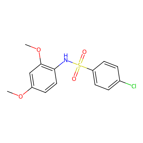 4-chloro-N-(2,4-dimethoxyphenyl)benzenesulfonamide structure