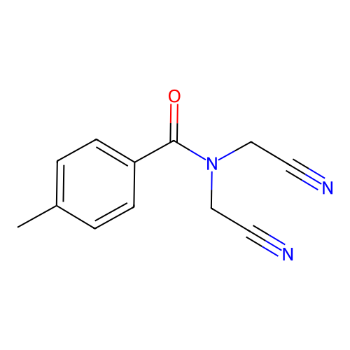 N,N-bis(cyanomethyl)-4-methylbenzamide structure