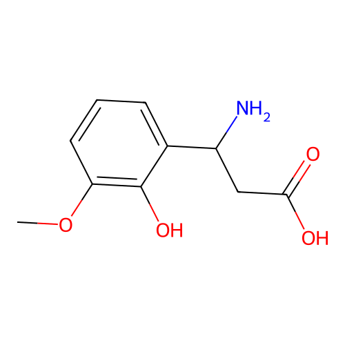 3-Amino-3-(2-hydroxy-3-methoxyphenyl)propanoic acid structure