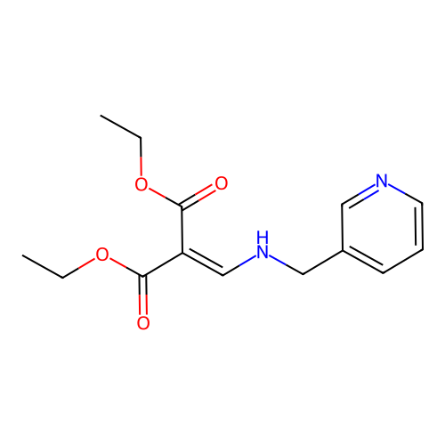 Diethyl {[(pyridin-3-ylmethyl)amino]methylidene}propanedioate structure