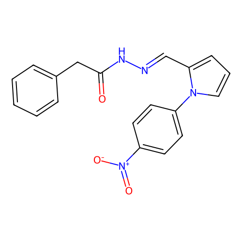 N'-{(E)-[1-(4-nitrophenyl)-1H-pyrrol-2-yl]methylidene}-2-phenylacetohydrazide structure