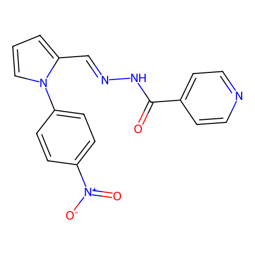 N'-{(E)-[1-(4-nitrophenyl)-1H-pyrrol-2-yl]methylidene}pyridine-4-carbohydrazide structure