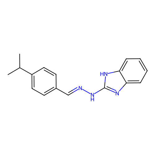2-{(2E)-2-[4-(propan-2-yl)benzylidene]hydrazinyl}-1H-benzimidazole structure