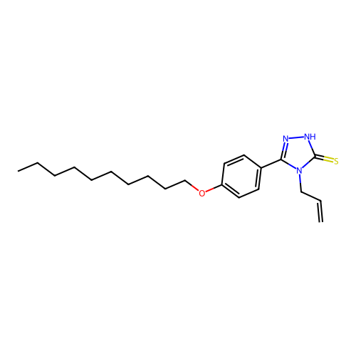 3-(4-Decyloxyphenyl)-4-prop-2-enyl-1,2,4-triazoline-5-thione structure