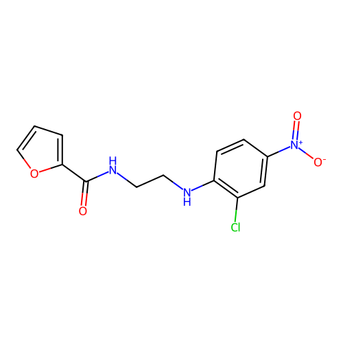 N-{2-[(2-chloro-4-nitrophenyl)amino]ethyl}furan-2-carboxamide structure