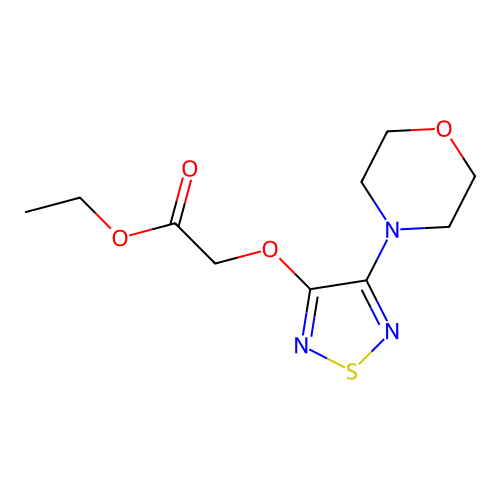 Ethyl 2-(4-morpholin-4-yl-1,2,5-thiadiazol-3-yloxy)acetate structure