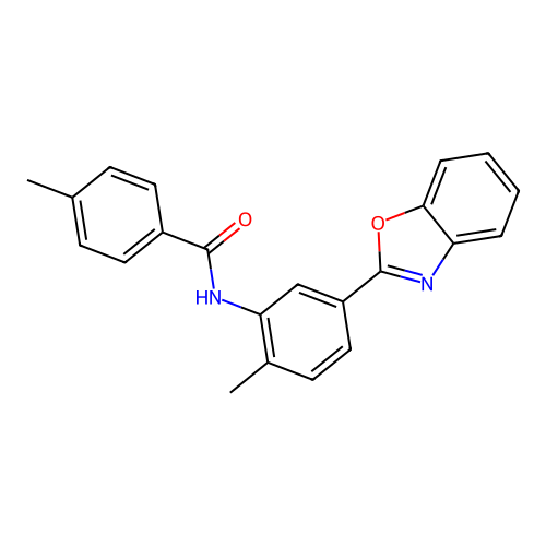 N-[5-(1,3-benzoxazol-2-yl)-2-methylphenyl]-4-methylbenzamide structure
