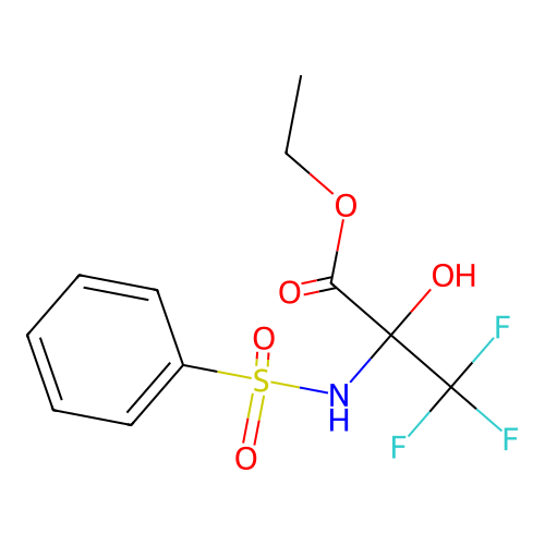 ethyl 3,3,3-trifluoro-2-hydroxy-N-(phenylsulfonyl)alaninate structure