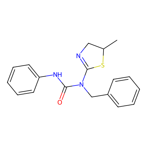 1-Benzyl-1-(5-methyl-4,5-dihydro-1,3-thiazol-2-yl)-3-phenylurea structure