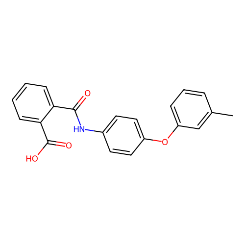 2-{[4-(3-Methylphenoxy)phenyl]carbamoyl}benzoic acid structure