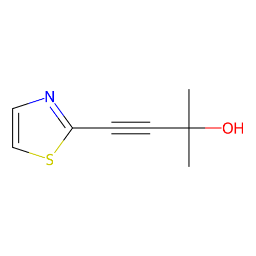 4-(2-Thiazolyl)-2-methyl-3-butyn-2-ol structure