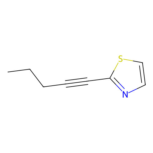 2-(1-Pentynyl)-1,3-thiazole structure