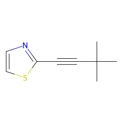 2-(3,3-Dimethyl-1-butynyl)-1,3-thiazole structure