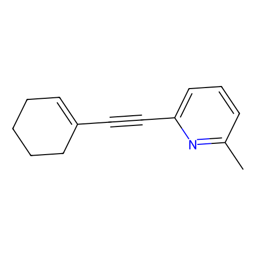 2-[2-(Cyclohexen-1-yl)ethynyl]-6-methylpyridine structure