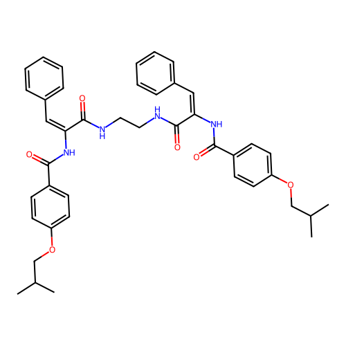 4-(2-methylpropoxy)-N-[(E)-3-[2-[[(E)-2-[[4-(2-methylpropoxy)benzoyl]amino]-3-phenylprop-2-enoyl]amino]ethylamino]-3-oxo-1-phenylprop-1-en-2-yl]benzamide structure