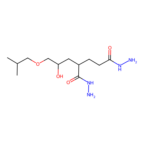 2-(2-Hydroxy-3-isobutoxypropyl)pentanedihydrazide structure