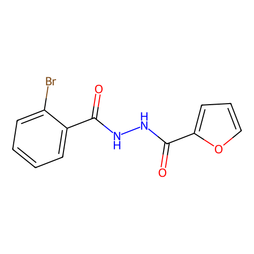 N-(2-溴苯甲酰基)呋喃-2-甲酰肼 structure