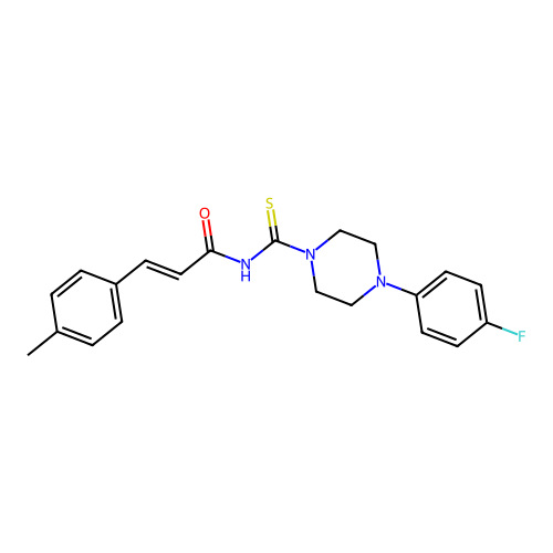 (E)-N-[4-(4-Fluoro-phenyl)-piperazine-1-carbothioyl]-3-p-tolyl-acrylamide structure