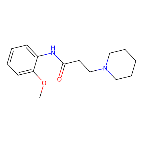 N-(2-methoxyphenyl)-3-(piperidin-1-yl)propanamide structure