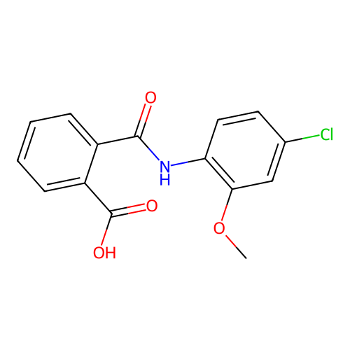 2-[(4-Chloro-2-methoxyanilino)carbonyl]benzoic acid structure