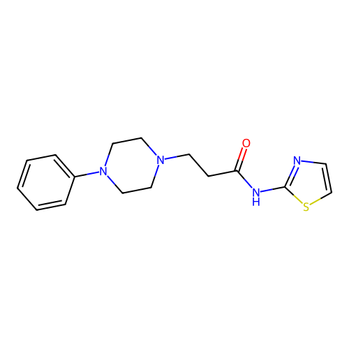 3-(4-Phenyl-piperazin-1-yl)-N-thiazol-2-yl-propionamide structure