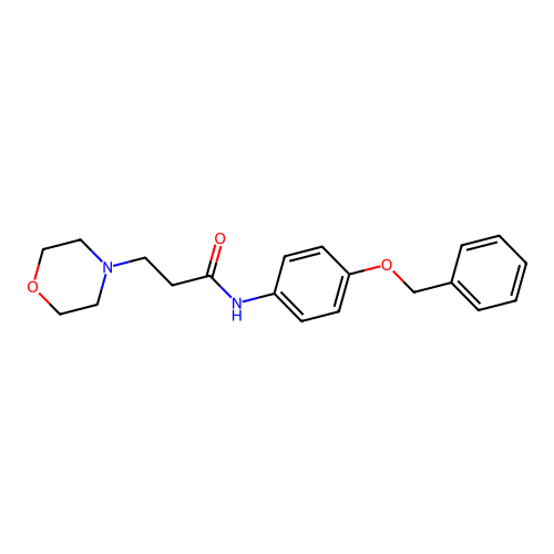 N-[4-(Benzyloxy)phenyl]-3-(4-morpholinyl)propanamide structure