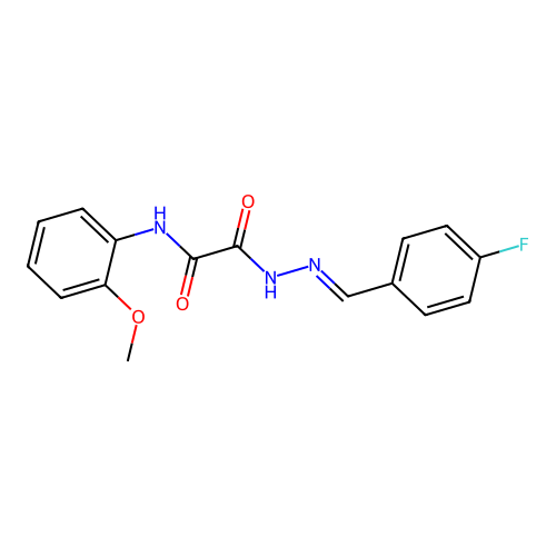2-(2-(4-Fluorobenzylidene)hydrazino)-N-(2-methoxyphenyl)-2-oxoacetamide structure