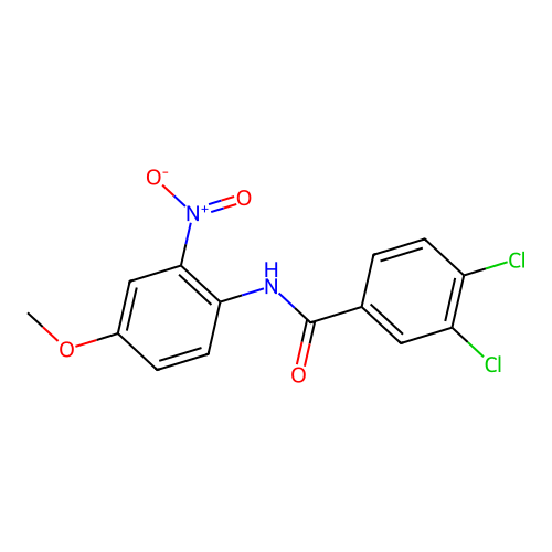 3,4-dichloro-N-(4-methoxy-2-nitrophenyl)benzamide structure