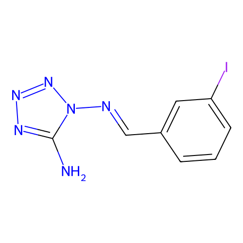 1-[(3-Iodophenyl)methylideneamino]tetrazol-5-amine structure