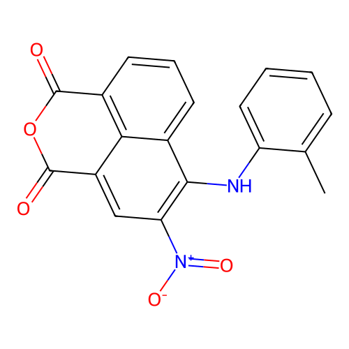5-nitro-6-(2-toluidino)-1H,3H-benzo[de]isochromene-1,3-dione structure
